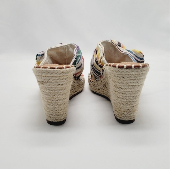 NWOT‎ Sugar multicolor boho wedge heels size 10M - Picture 4 of 8